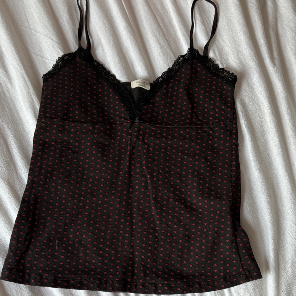 Black and Red Polka Dot Camisole